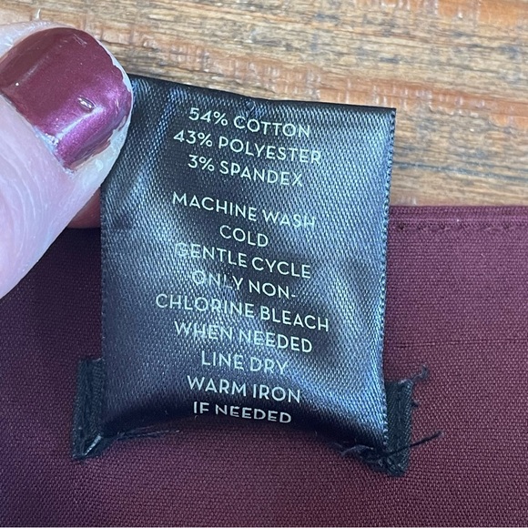 Ann Taylor Petite womens 4 Straight Leg Pants Curvy burgundy - Picture 9 of 10